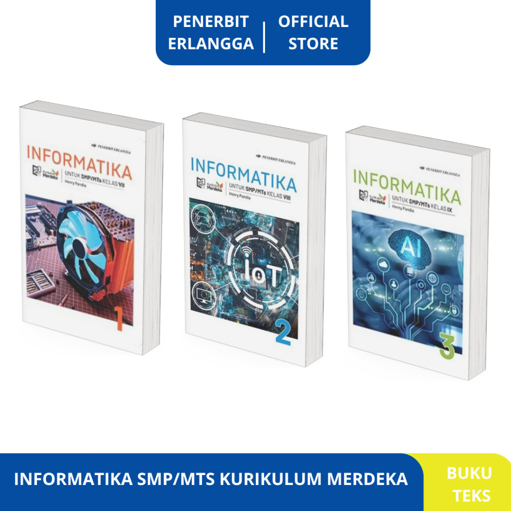 Jual Buku Informatika Kelas 1 2 3 / 7 8 9 SMP/MTs Kurikulum Merdeka ...