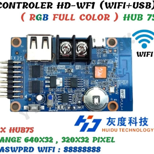 Jual DS99 Controller LED Huidu HD-WF1 Wifi RGB Full Color HDWF1 P10 smd ...