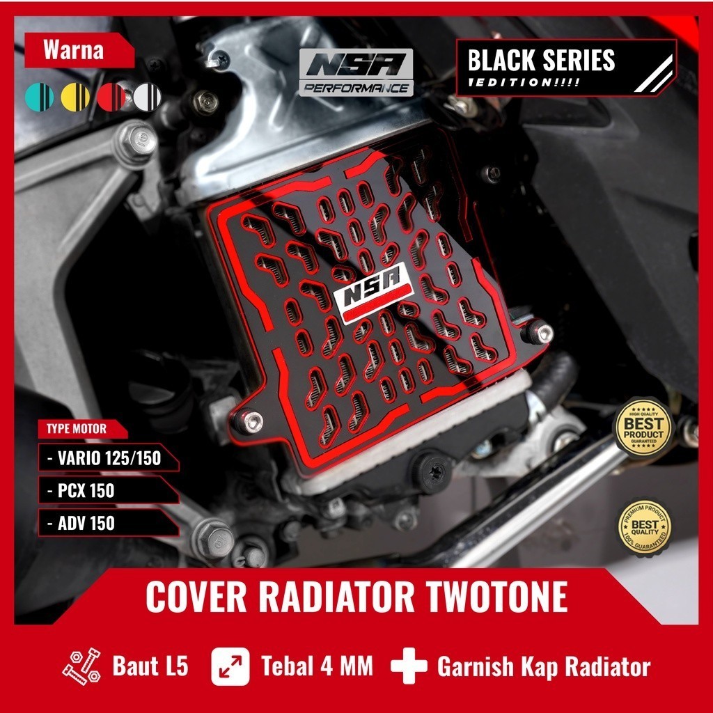 Jual NSA COVER RADIATOR TWO TONE Black Series VARIO PCX NMAX AEROX ADV ...