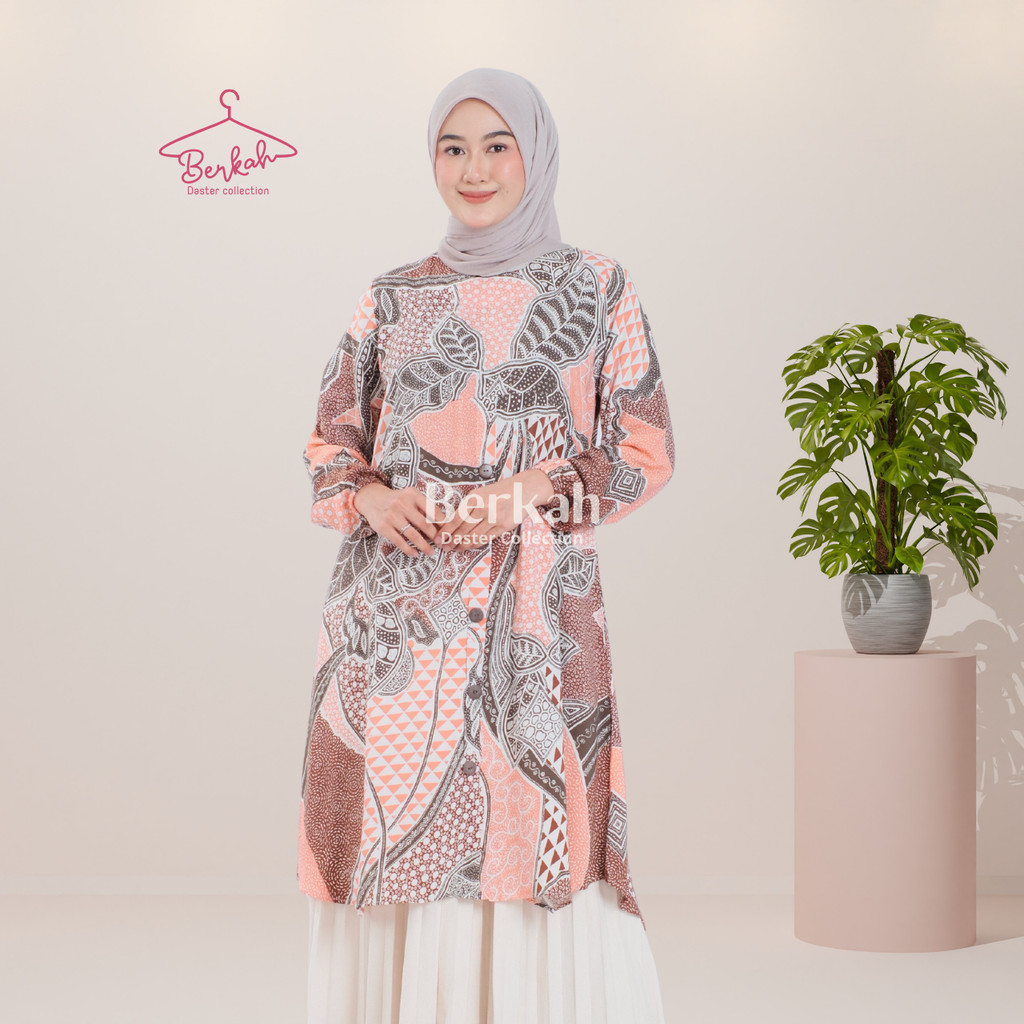 Atasan Batik Tunik Modern Rayon Surya Teja