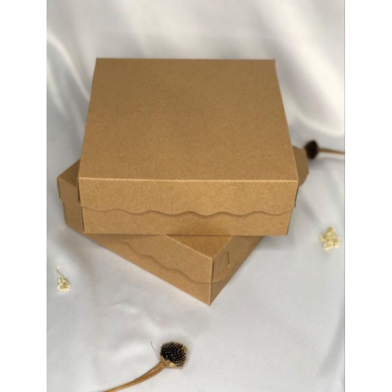 Jual [100pcs] Dus Kraft/coklat Dus kue, snackbox, Dos nasi, R3 R5 R6 R7 ...