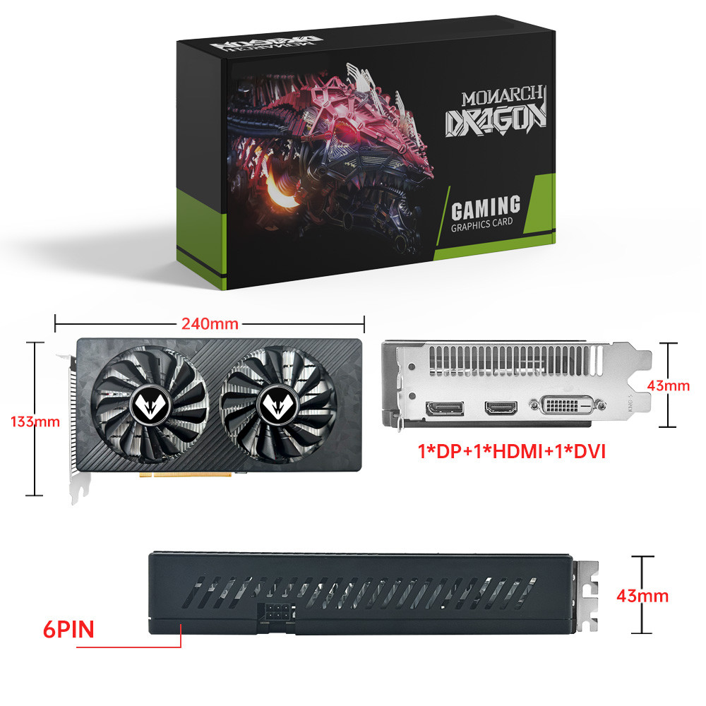 Jual MOUGOL Original AMD Radeon RX590 8GB Gaming Graphics Card GDDR5 ...
