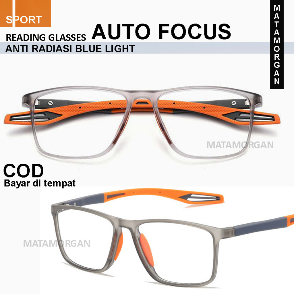 Jual Kacamata Baca Lensa Plus Auto Focus Anti radiasi Sport glasses ...