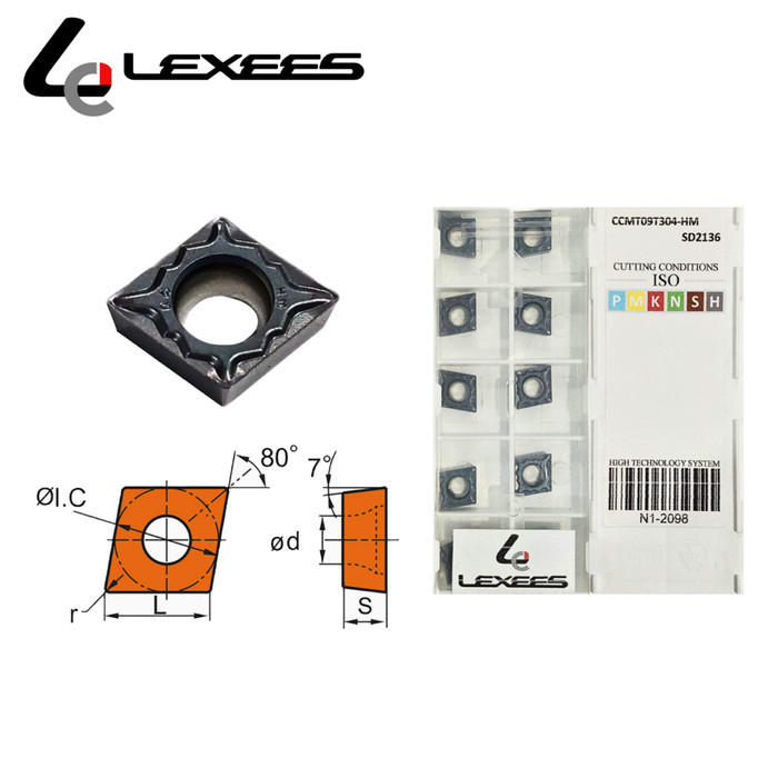 Jual Insert Bubut CCMT 09T304 HM LEXEES Pahat CCMT 09 T3 04 Mata ...