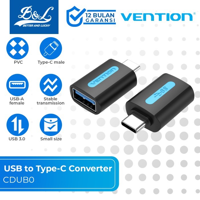Jual VENTION CDU Mini Converter USB 3.0 Female to Type-C Male Adapter ...