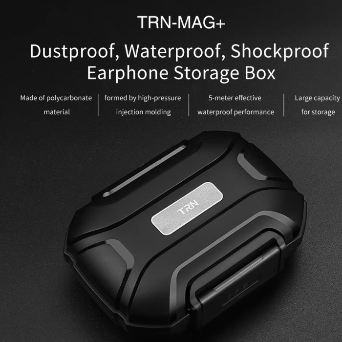 Jual TRN MAG+ Waterproof Earphone Storage Box Polycarbonate Material ...