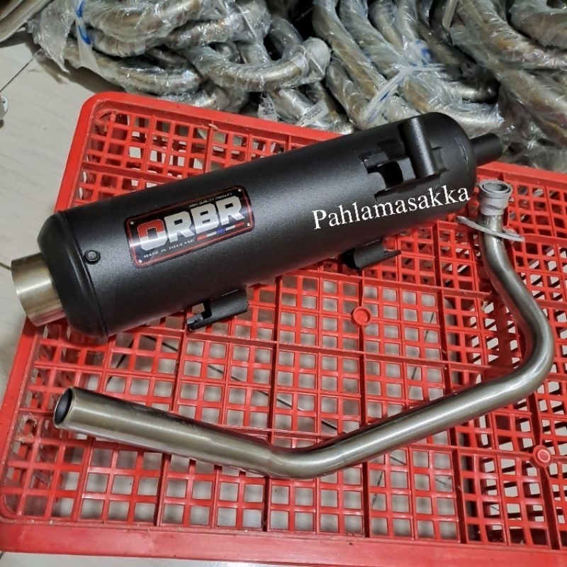 Jual exhaust 1set ORBR racing standard exhaust pipe click 125 click 150 ...