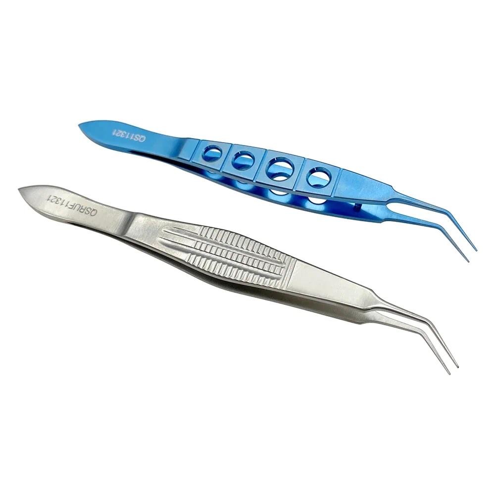 Jual Flat Handle IOL Lens Tweezers Autoclavable Intraocular Lens ...