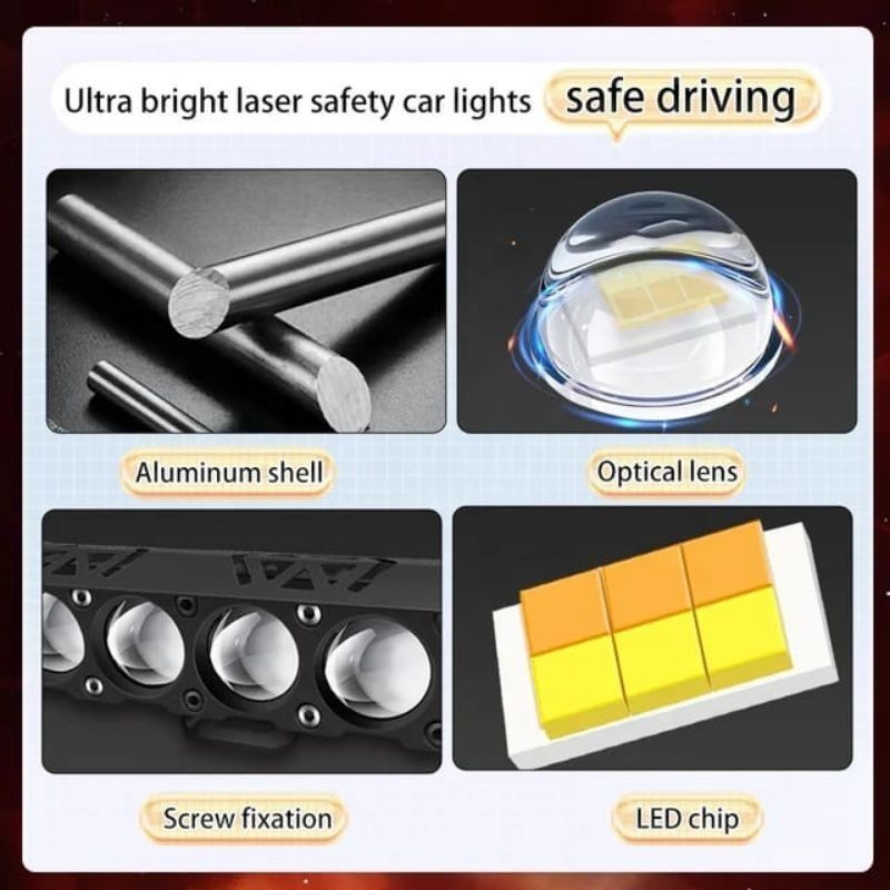 Jual Mobil LED Laser D2 D3 transformer / Lampu tembak Motor 6 Mata /2 ...
