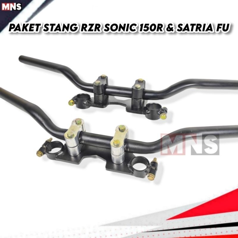 Jual PAKET STANG RZR SONIC 150R & SATRIA FU PLUS BRACKET DUDUKAN RAISER ...