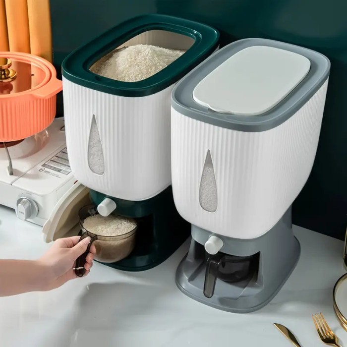 Jual Dispenser Beras 10 KG Automatis Rice Box Dispenser Gayung Measure ...