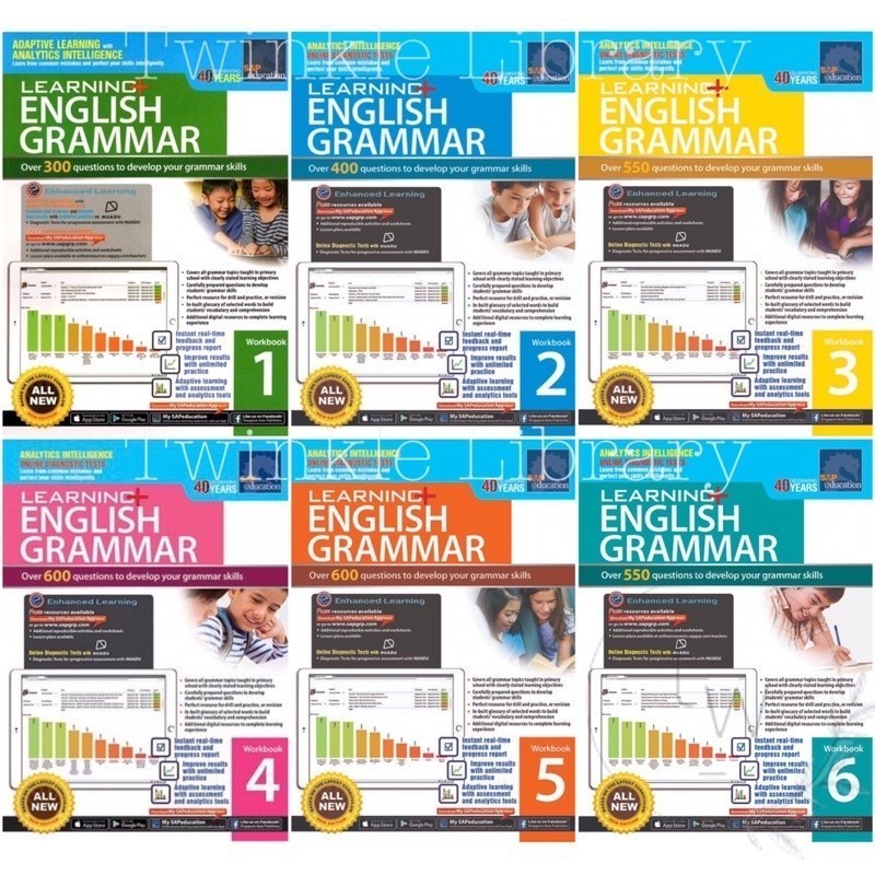 Jual BUKU FISIK SAP Learning+ English Grammar Workbook 1 2 3 4 5 6 ...