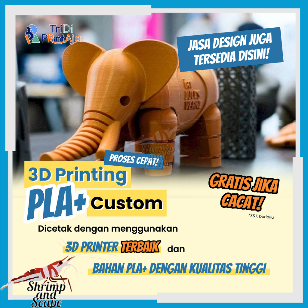 3D Printing Material PLA+ PLA Custom Cetak 3 Dimensi FDM 0.4 0.2 0.28