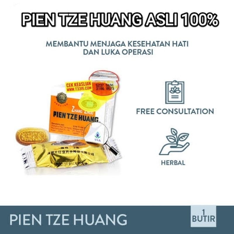 Jual PIEN TZE HUANG ZHANG ZHOU ORIGINAL OBAT PASCA OPERASI FREE TUMBUK ...