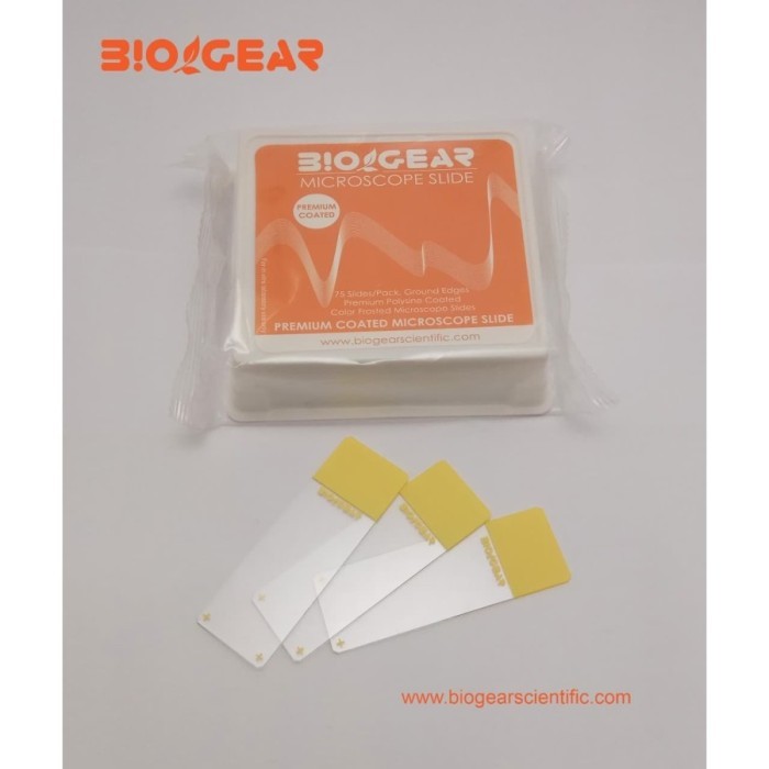 Jual Biogear Poly-L-Lysine Coated Microscope Slide (75 Slide/Pack ...