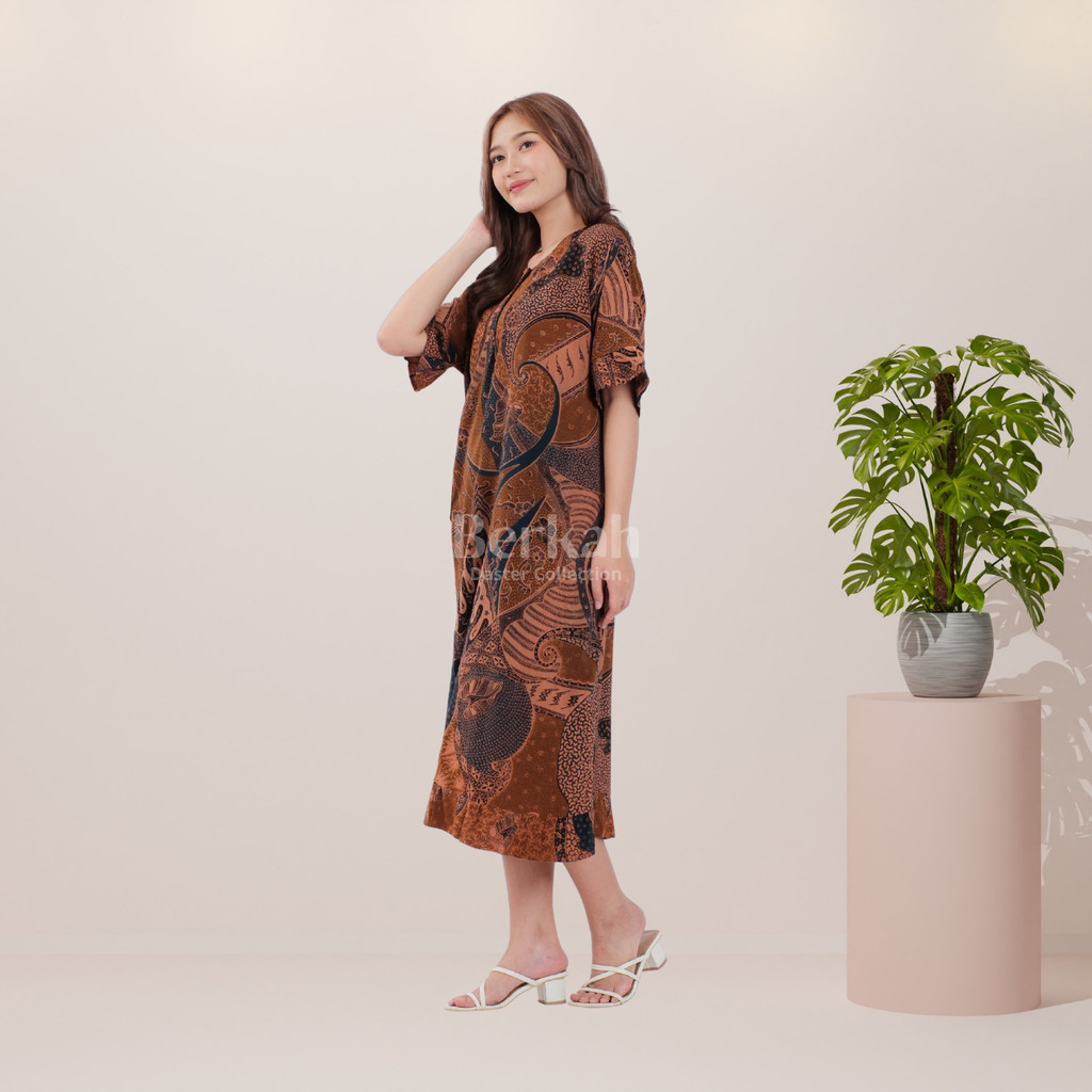Daster Batik Rayon Busui Kancing Surya Teja 4