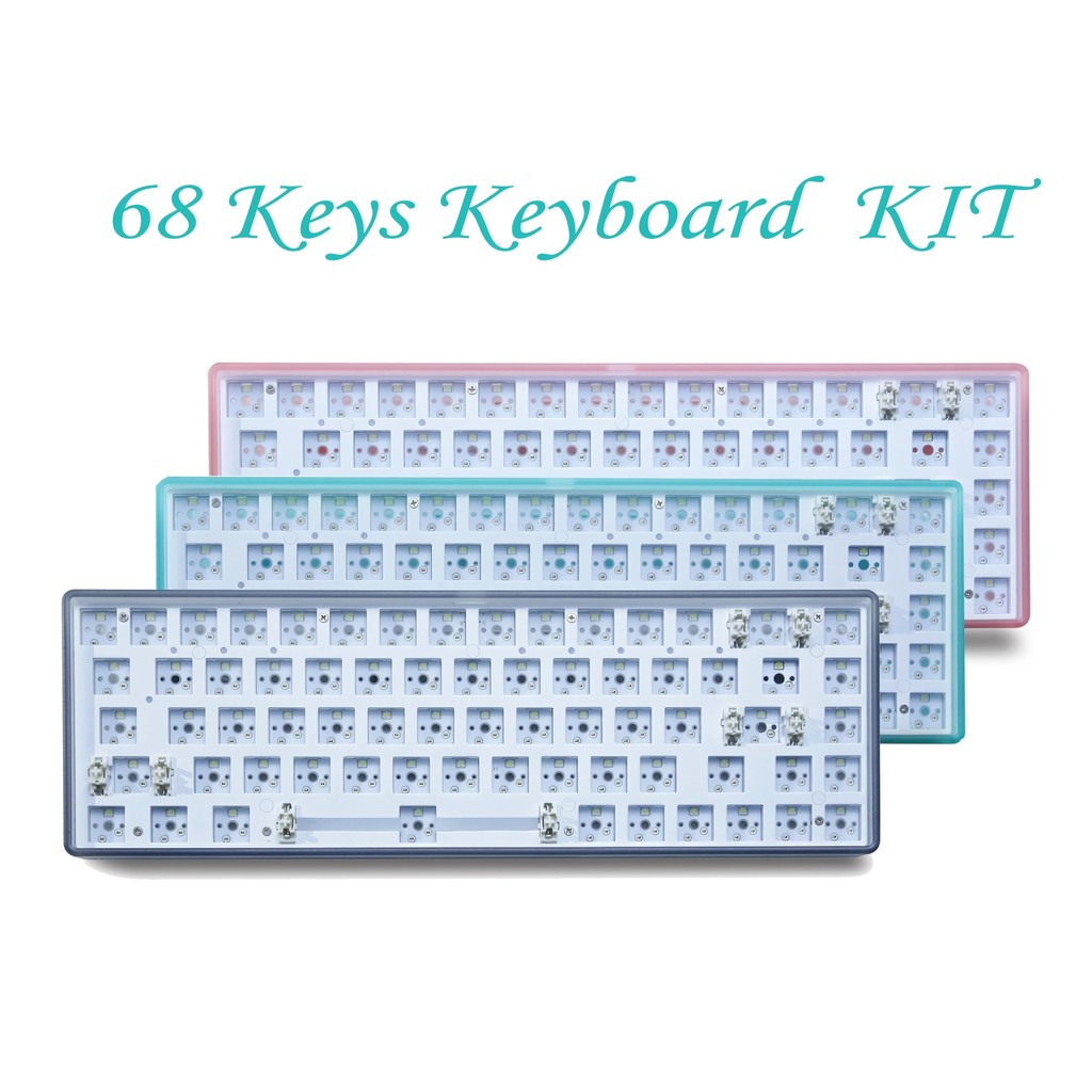 Jual Novice 68key 3-mode Hot Swap White Light Mechanical Keyboard Kit 2 ...