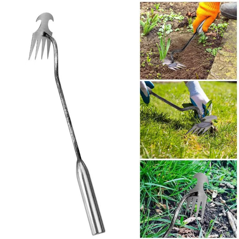 Jual Alat Pencabut Rumput Liar Alat Garbu Taman Baja Asli Weeding Garu ...