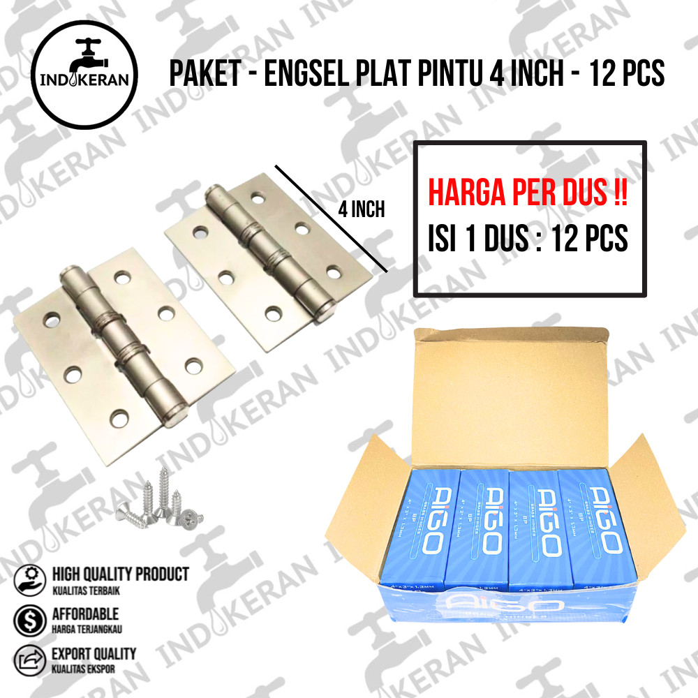 Jual 1 BOX Engsel Plat Pintu 4 Inch - 12 PCS | Shopee Indonesia