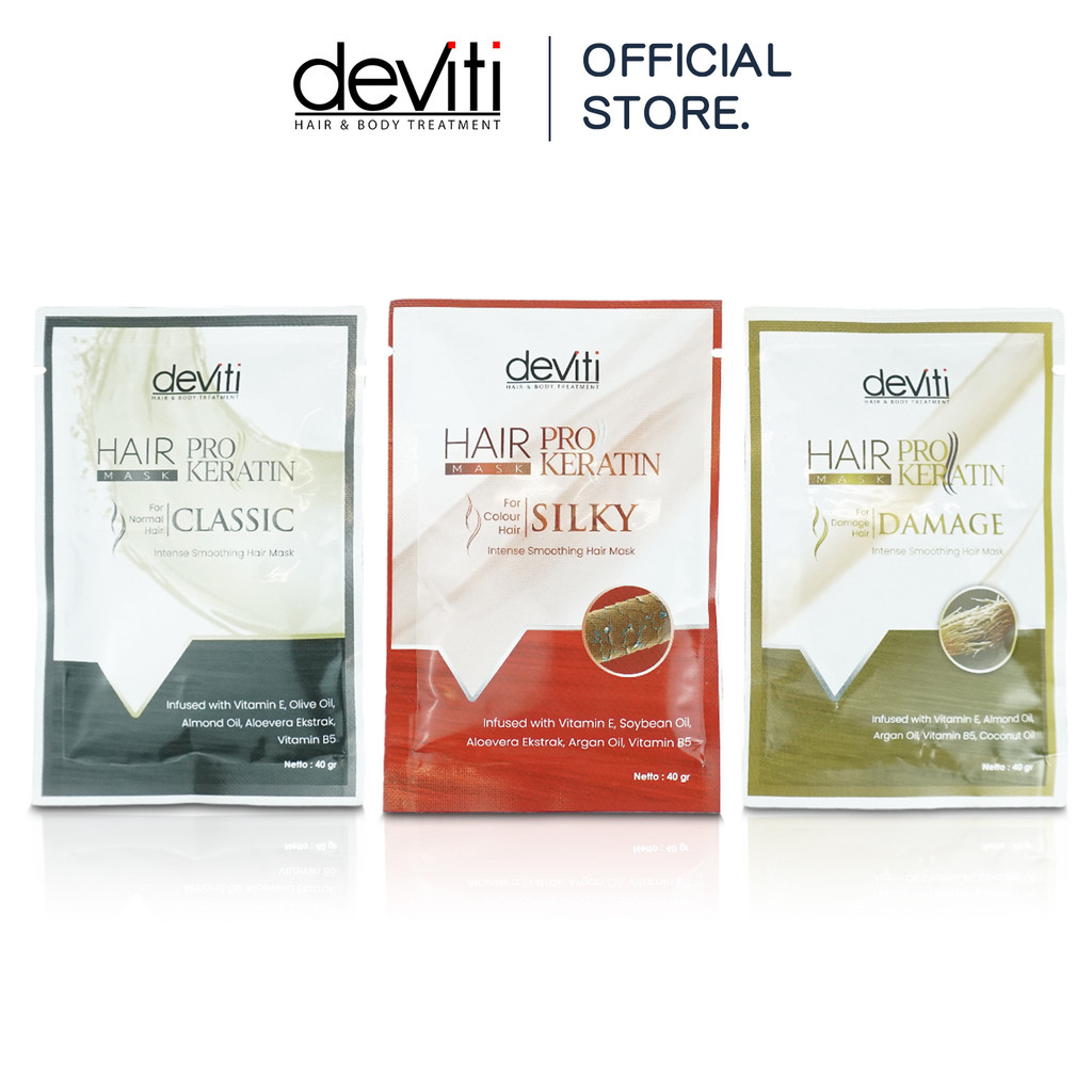 Jual deviti Hair Mask Pro Keratin 40 Gram Sachet BPOM All Varian DEV ...