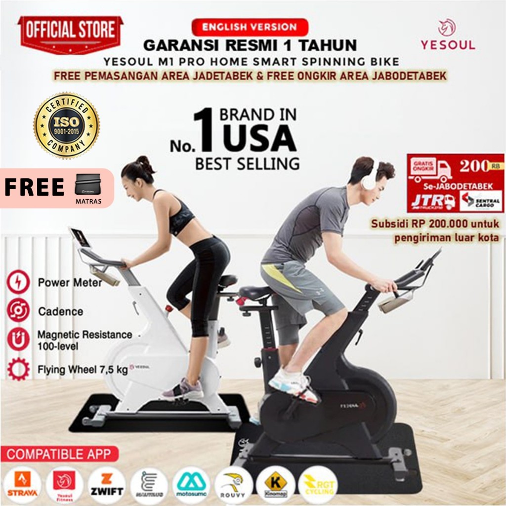 Jual Yesoul M1 Pro Home Spinning Bike Indoor / Sepeda Statis Fitnes ...