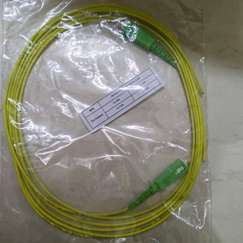 Jual PIGTAIL SC APC SM 1.5METER 2.0mm | Shopee Indonesia