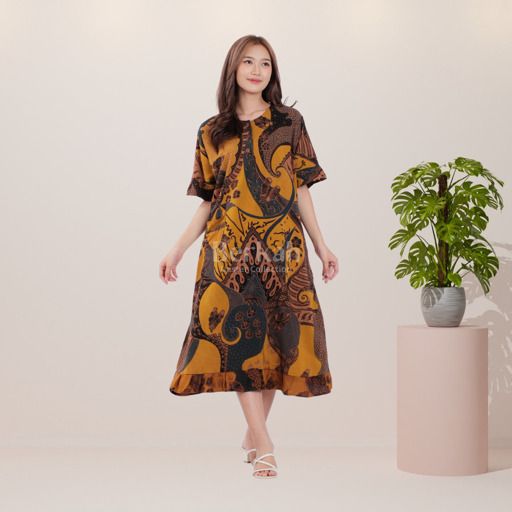 Daster Batik Rayon Busui Kancing Surya Teja 2
