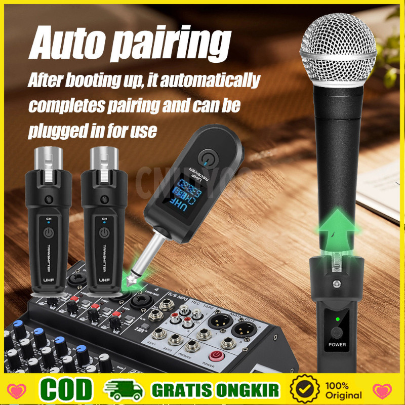 Jual 【COD】Adapter System Wireless Microphone Transmitter Receiver ...