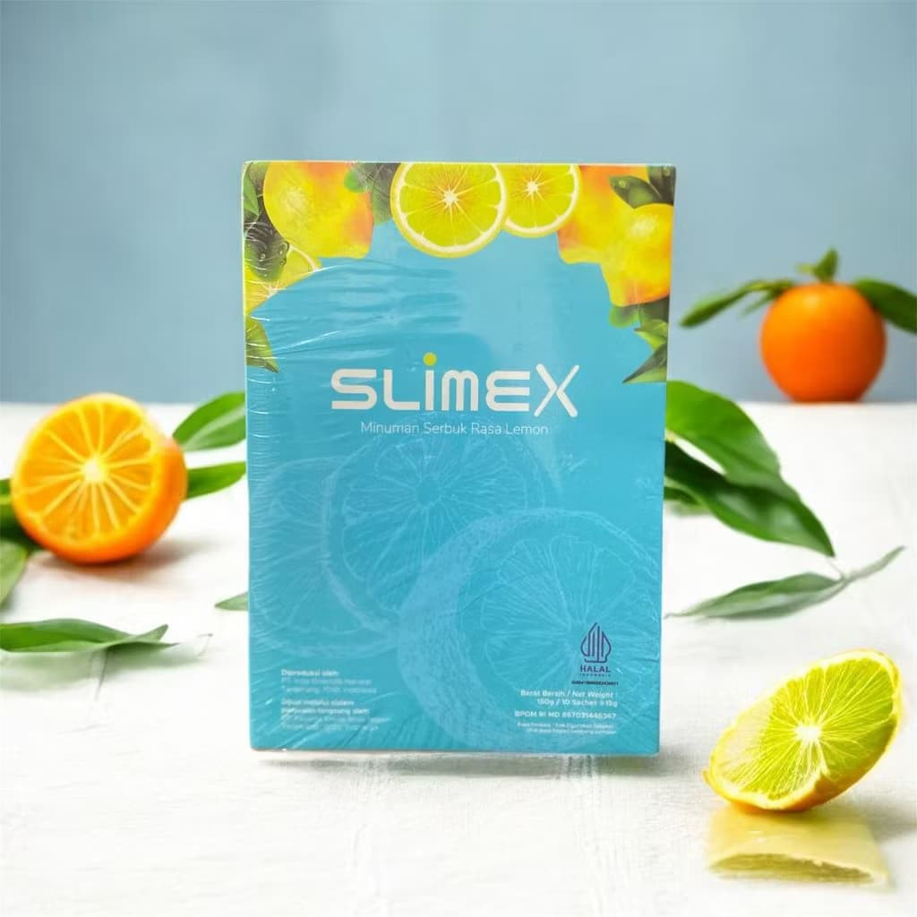 Jual SLIMEX 1 BOX ISI 10 SACHET MINUMAN SERBUK RASA LEMON ORIGINAL PT ...