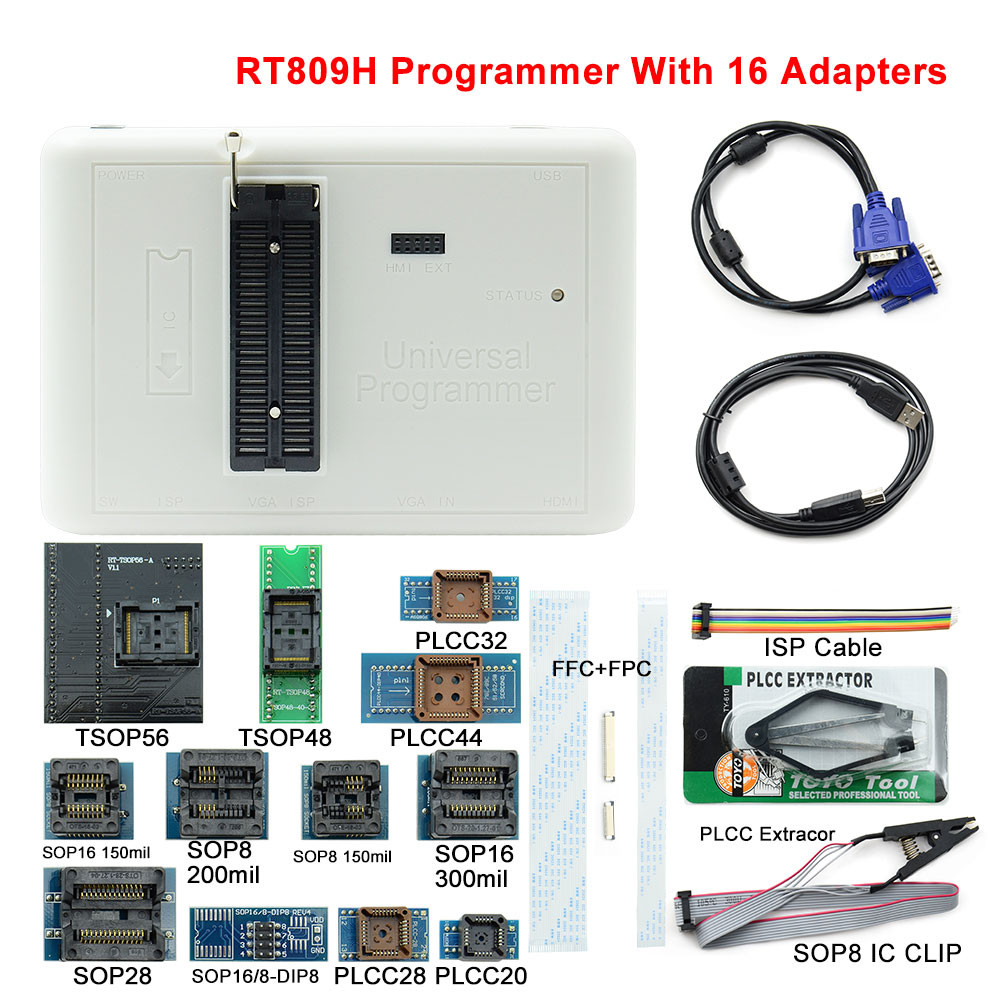 Jual 100% Original Universal RT809H EMMC-Nand FLASH Programmer better ...