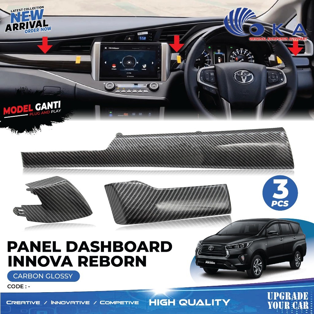 Jual Panel Dashboard Panel Wood Panel Carbon Toyota Innova Reborn 2016 ...