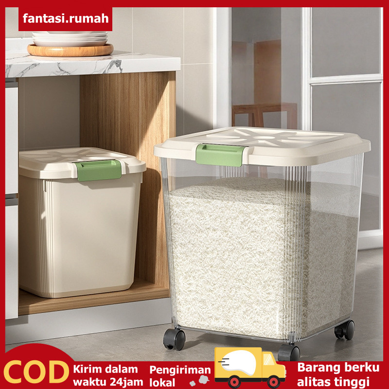 Jual Tempat Beras Anti Kutu Dan Semut Rice Box Penyimpanan Beras Wadah ...