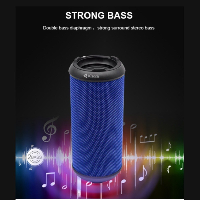 Jual Speaker Bluetooth Kisonli Q5S Speaker Portable Bluetooth Dual Bass ...