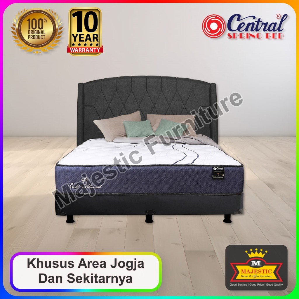 Jual Set Spring Bed Central Gold Almond - Cellini Serela - 90/100/120 ...