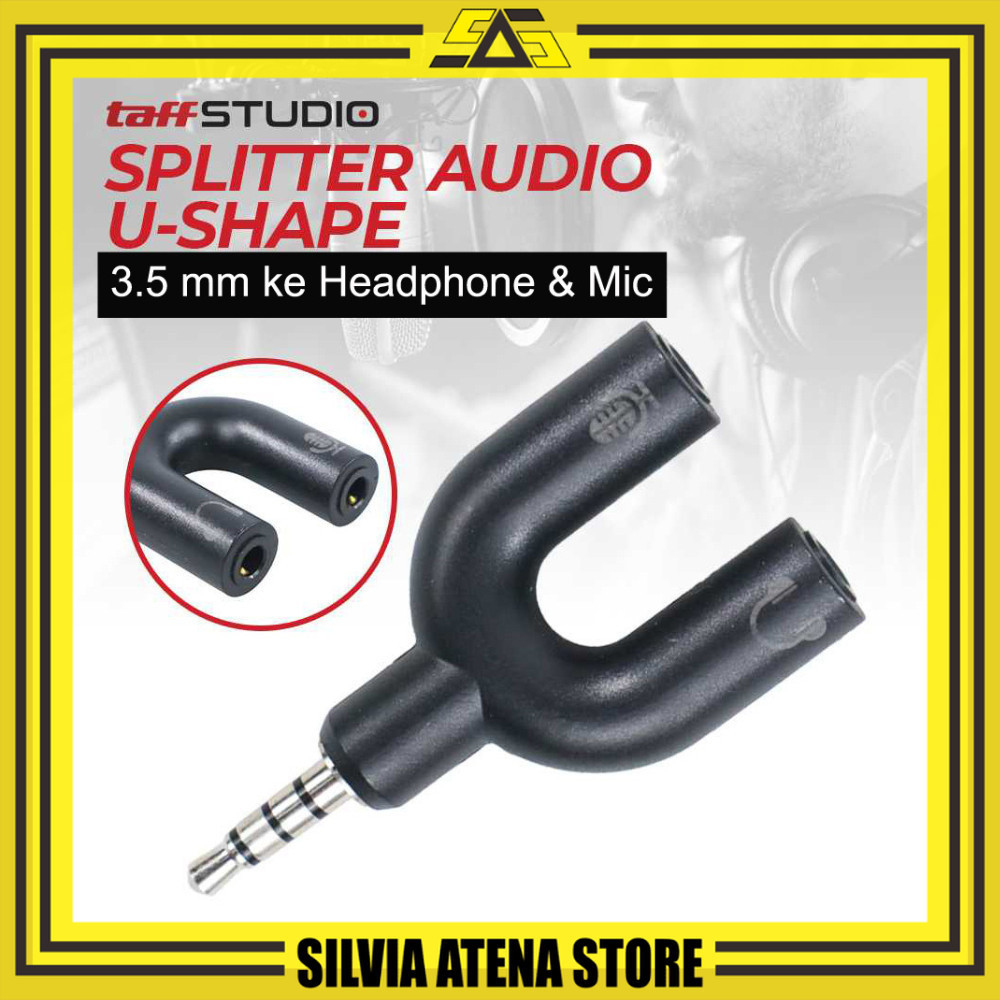 Jual SILVIA ATENA STORE-SPLITTER U Shape Jack 3.5mm Male to Dual Female ...