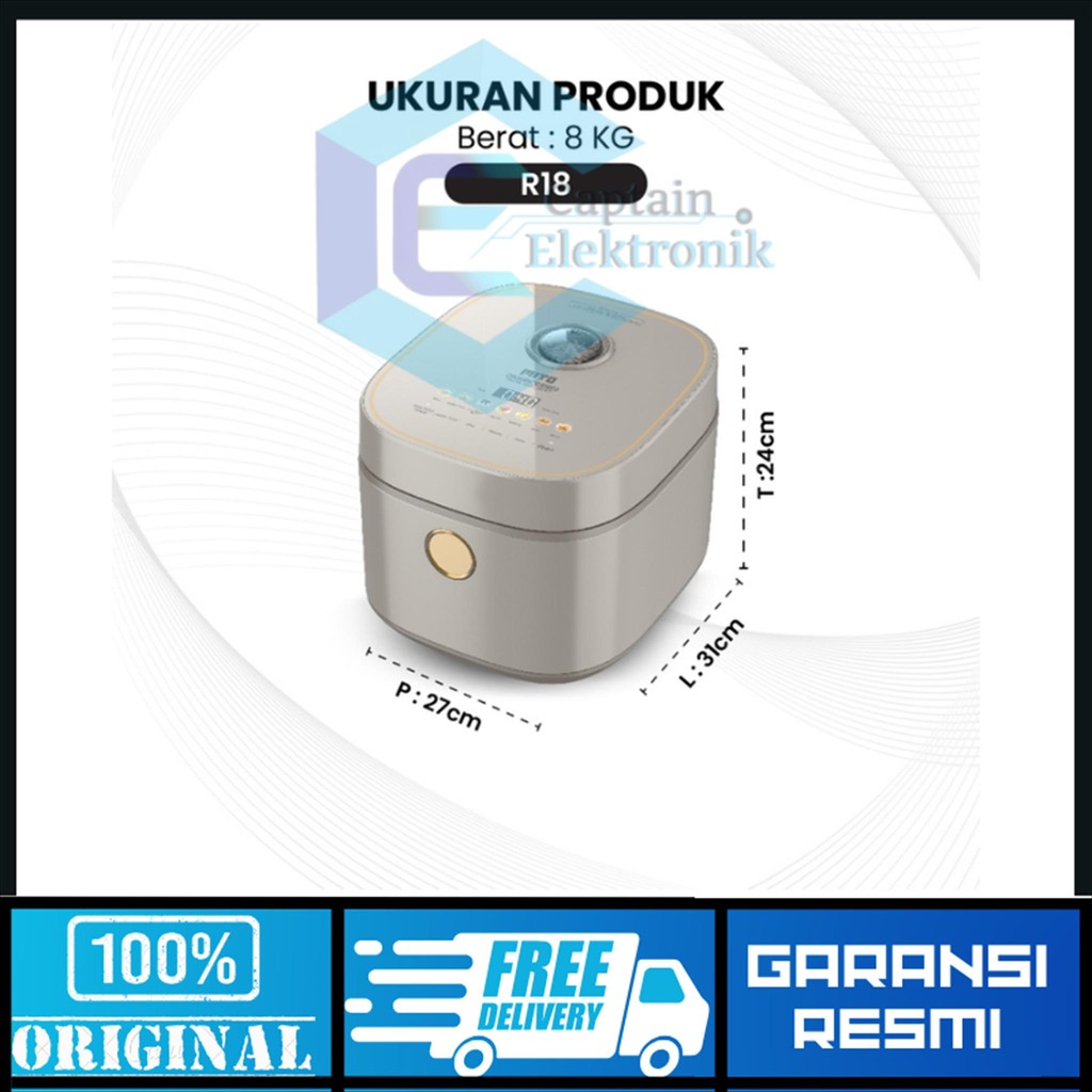 Jual MITO Digital Rice Cooker 1.8 L R18 R-18 Rice Cooker Low Sugar ...