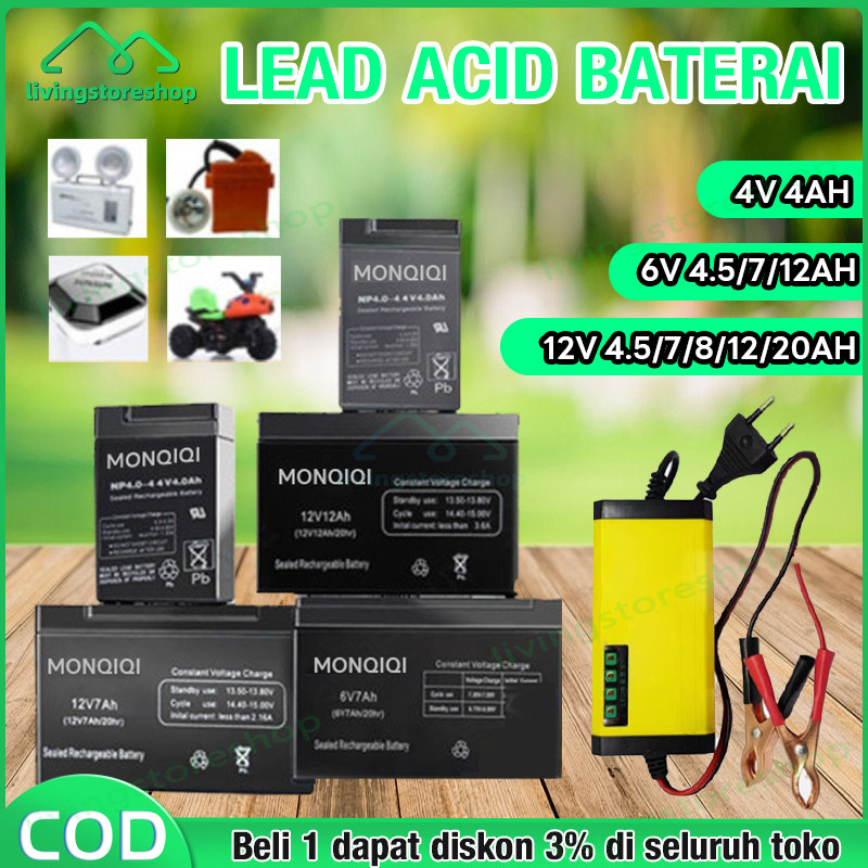 Jual Aki Kering 6V 4,5Ah Aki Kering Aki Mobil Mainan 6V Battery UPS