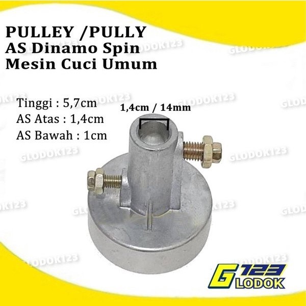 Jual Tiang Pully Puly Puli Motor Spin Pengering Mesin Cuci AS 10 12 14 ...