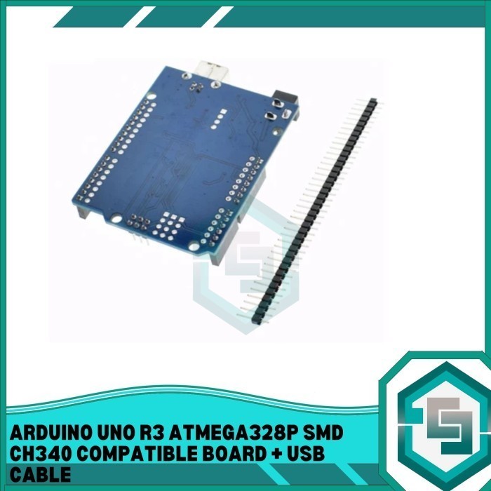 Jual Arduino UNO R3 ATmega328P SMD CH340 – Compatible Board + Kabel USB ...