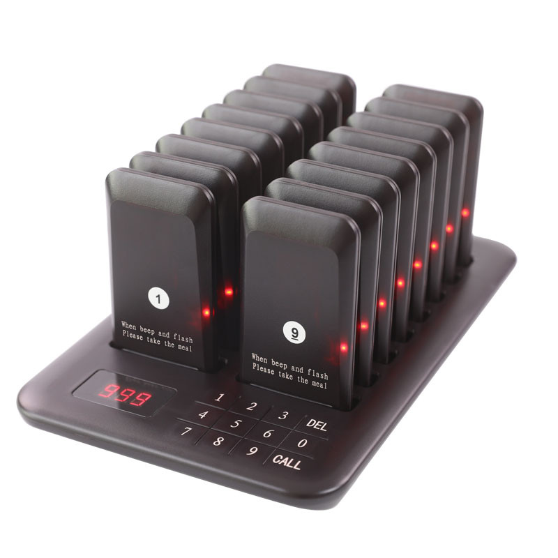 Jual Wireless Restaurant Pager System Queue Paging Calling System 16 ...