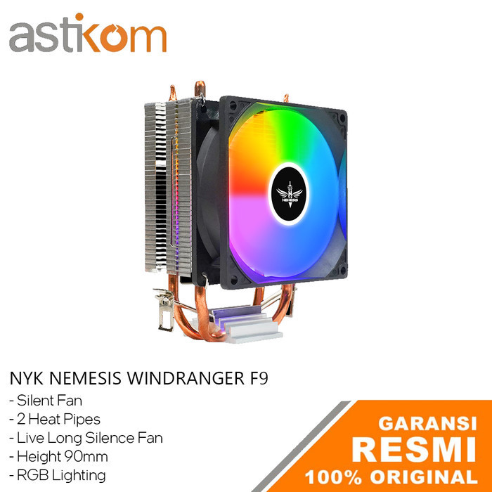 Jual NYK Nemesis Fan Processor CPU Air Cooler WINDRANGER F9 RGB Static ...
