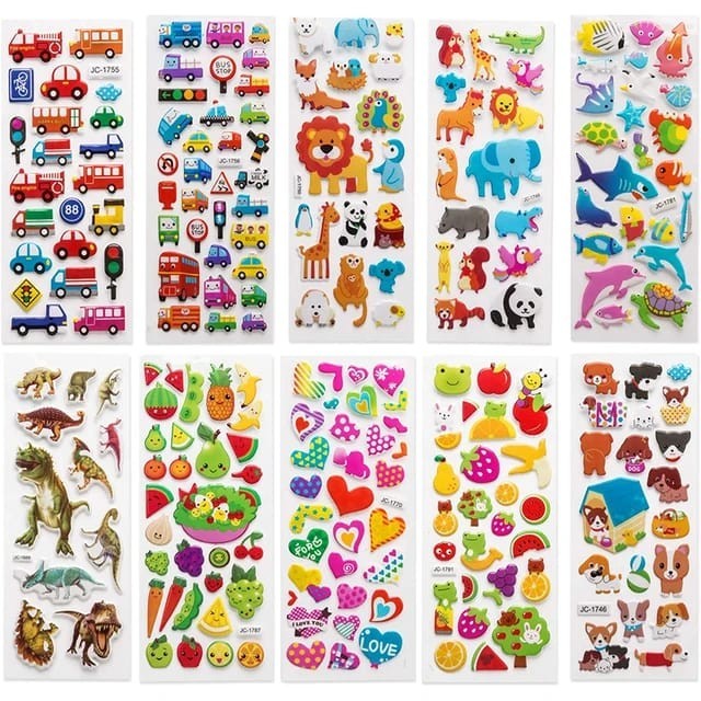 Jual STIPA Sticker Karakter Timbul Lucu Bimbi Bening Stiker Dekor DIY ...