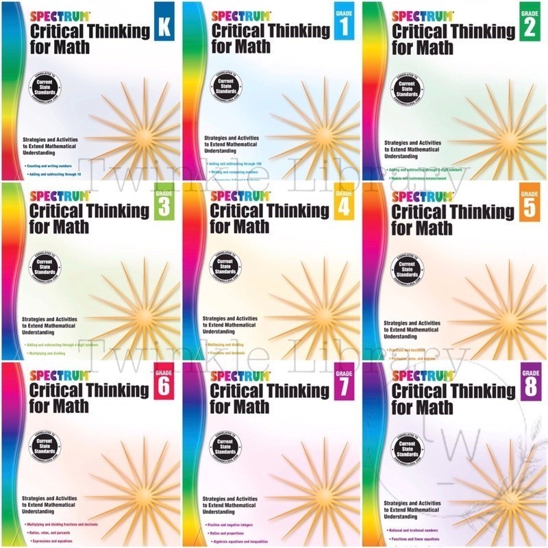 Jual BUKU CETAK Spectrm Critical Thinking for Math Grade K 1 2 3 4 5 6 ...