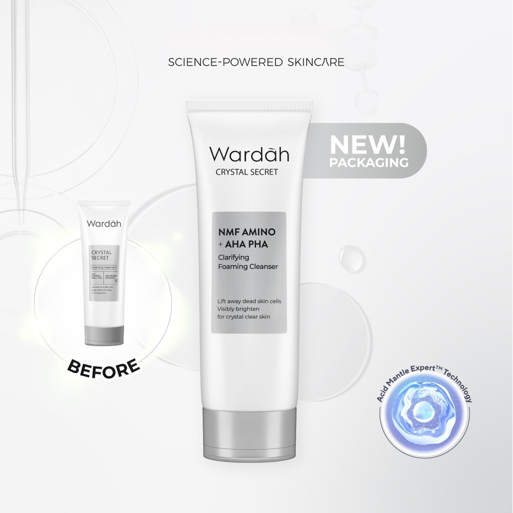 Jual Wardah White Crystal Secret Facial Wash with Natural AHA BHA ...