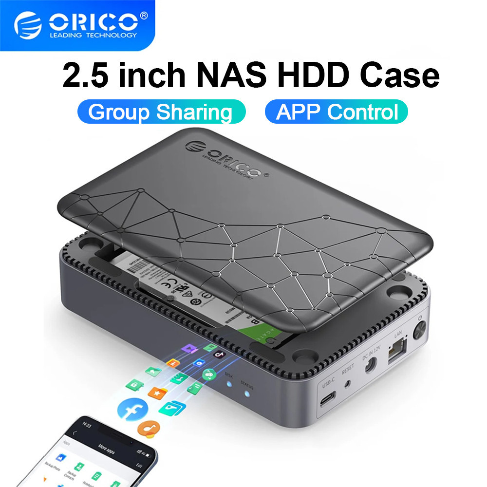 Jual ORICO 2.5 inch SATA SSD Enclosure NAS Network HDD Storage Box HD ...