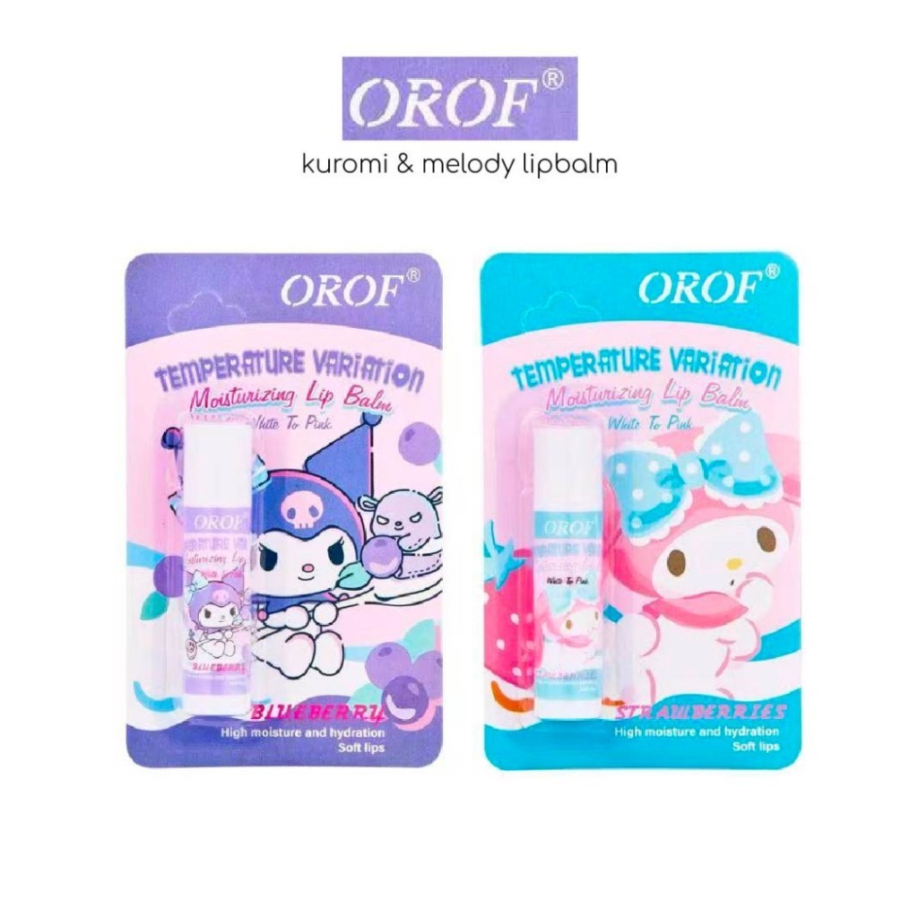 Jual OROF Sanrio Lip Balm Kuromi Melody Moisturizing Hydrating Lipstick ...