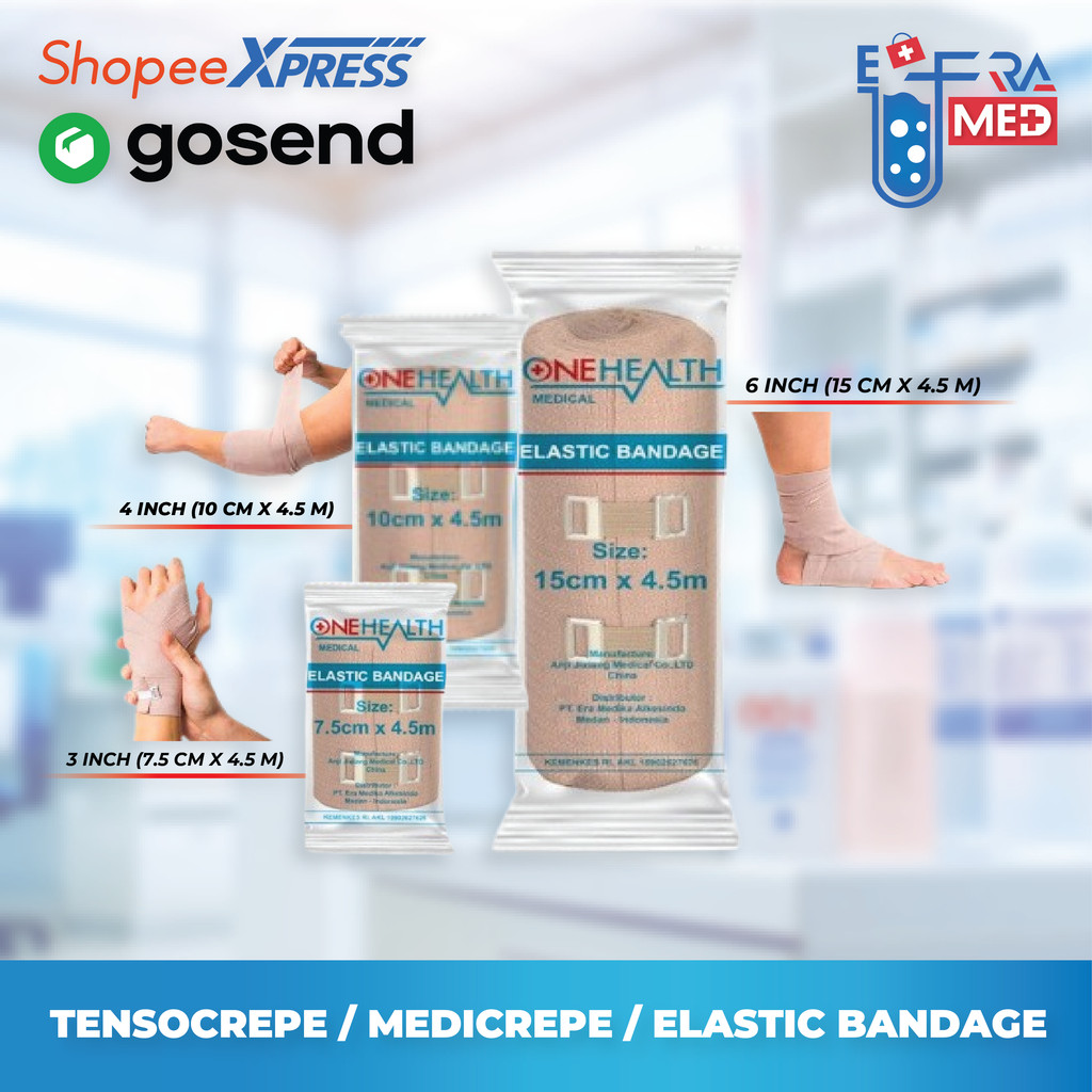 Jual Elastic Bandage Medicrepe Onehealth 3Inch 4Inch 6Inch | Shopee ...