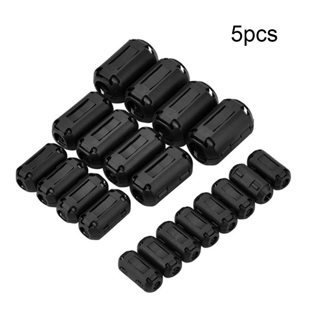 Jual 5PCS Toroidal Core Ferrite Noise Suppressor Filter Ring Cable Clip ...