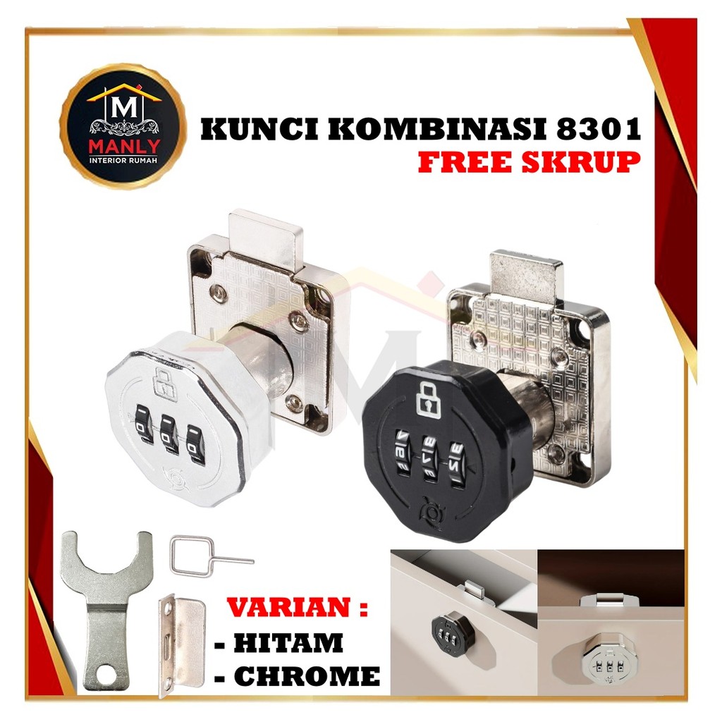 Kunci Kombinasi 3 Digit 138 22 Kotak Surat Furniture Lemari Hardware Password Kombinasi