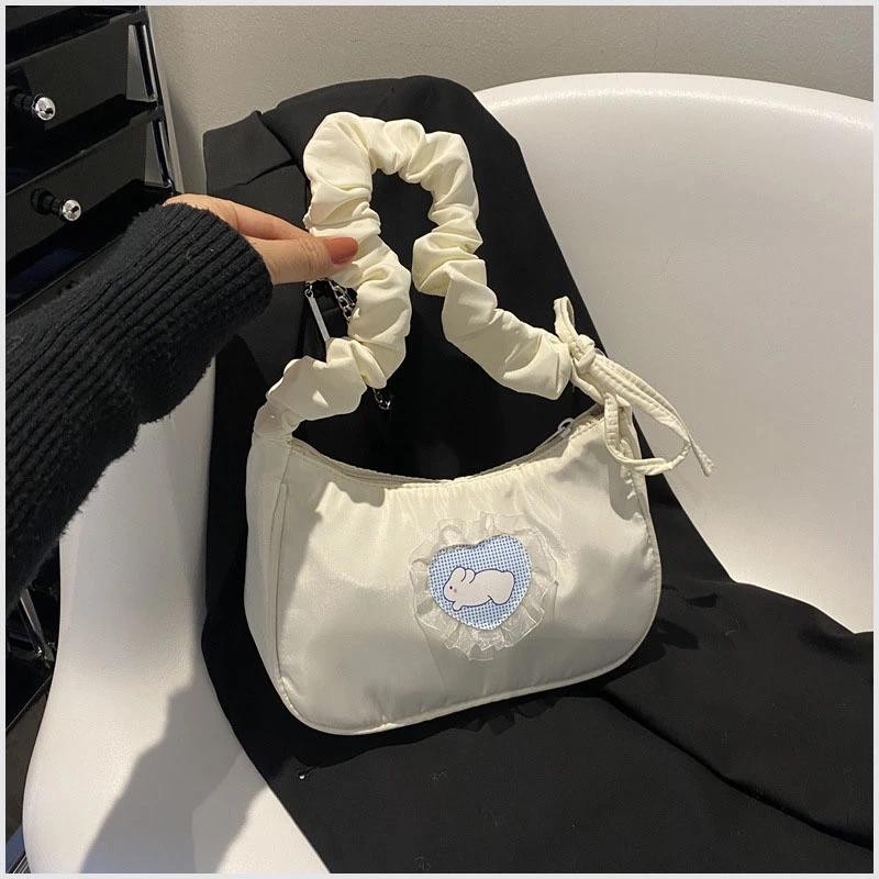 COD Tas Selempang Bahu Hand Bag Wanita Tas Shoulder Bag Tas Wanita Musim  Panas Tas Bahu Baru Cinta Kelinci Desain Rasa Ketiak Tas Wanita White  Rabbit